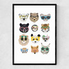Big Cats by Hanna Melin Narrow Black Frame