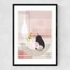 Black Pear Narrow Black Frame