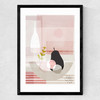 Black Pear Medium Black Frame