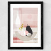 Black Pear Wide Black Frame