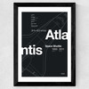 Atlantis I Wide Black Frame