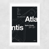 Atlantis I Narrow White Frame