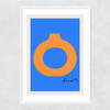 Modern Vase Deco III Narrow White Frame