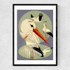 Storks Narrow Black Frame