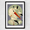 Storks Medium Black Frame