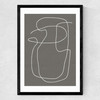 Line Abstract II Medium Black Frame