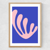 Abstract Flower I Medium Oak Frame