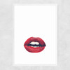 Lips Narrow White Frame
