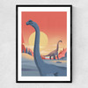 Brachiosaurus Narrow Black Frame