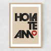 Hola, Te Amo Narrow Oak Frame