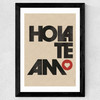 Hola, Te Amo Wide Black Frame