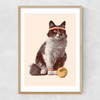 Chat Tennis Narrow Oak Frame