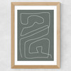 Line Abstract I Wide Oak Frame