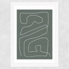 Line Abstract I Wide White Frame