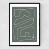 Line Abstract I Narrow Black Frame