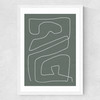 Line Abstract I Medium White Frame