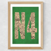 N4 Postcode Map Wide Oak Frame