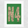 N4 Postcode Map Wide White Frame