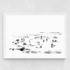 Beach People Medium White Frame
