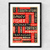 Shipping Forecast By Indieprints Medium Black Frame