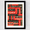 Shipping Forecast By Indieprints Wide Black Frame
