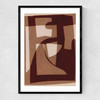 Marron Abstract Narrow Black Frame
