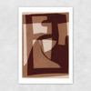 Marron Abstract Unframed Print