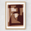 Marron Abstract Medium Oak Frame