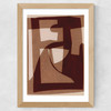 Marron Abstract Wide Oak Frame