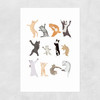 Dancing Cats Unframed Print
