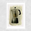 Coffee Pot Narrow White Frame