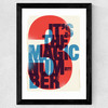 The Magic Number 3 Wide Black Frame
