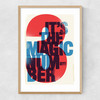 The Magic Number 3 Narrow Oak Frame