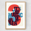 The Magic Number 3 Medium Oak Frame