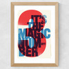 The Magic Number 3 Wide Oak Frame