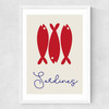 Sardines Medium White Frame