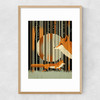 Midnight Foxes Narrow Oak Frame