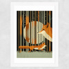 Midnight Foxes Wide White Frame