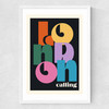London Calling Medium White Frame