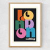 London Calling Medium Oak Frame