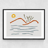 Nature Land Narrow Black Frame