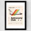 Astronomy Club Wide Black Frame