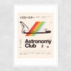 Astronomy Club Narrow White Frame