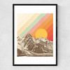 Mountainscape Narrow Black Frame