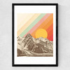 Mountainscape Medium Black Frame
