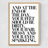 At The End of the Day Medium Oak Frame