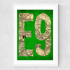 E9 Postcode Map Medium White Frame