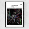 A Rainy Night in Soho - The Pogues Narrow Black Frame