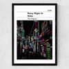 A Rainy Night in Soho - The Pogues Medium Black Frame