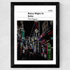 A Rainy Night in Soho - The Pogues Wide Black Frame